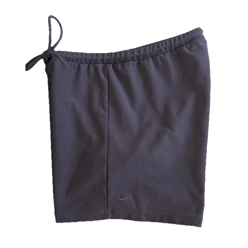 Women's nike coolmax MEDIUM gym shorts lilac 9" rise side zip pocket 3" inseam